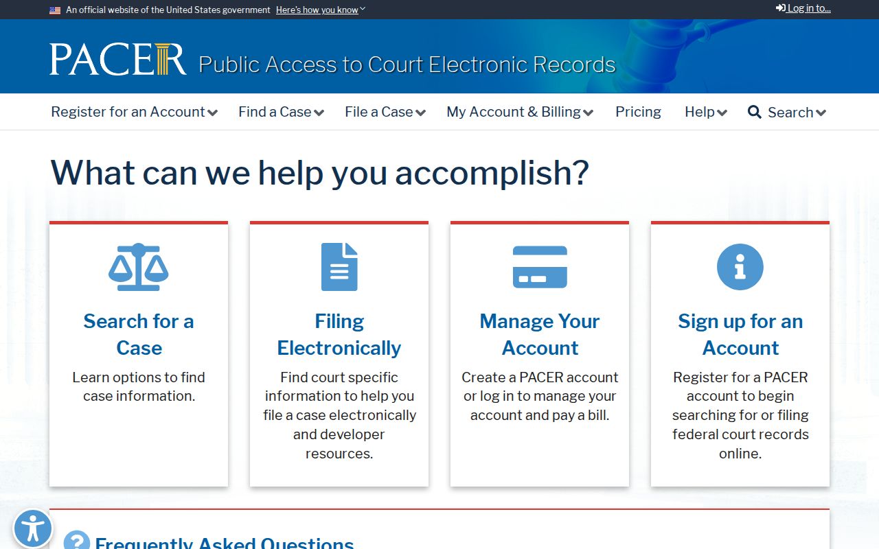 Sarpy County federal court case lookup through PACER