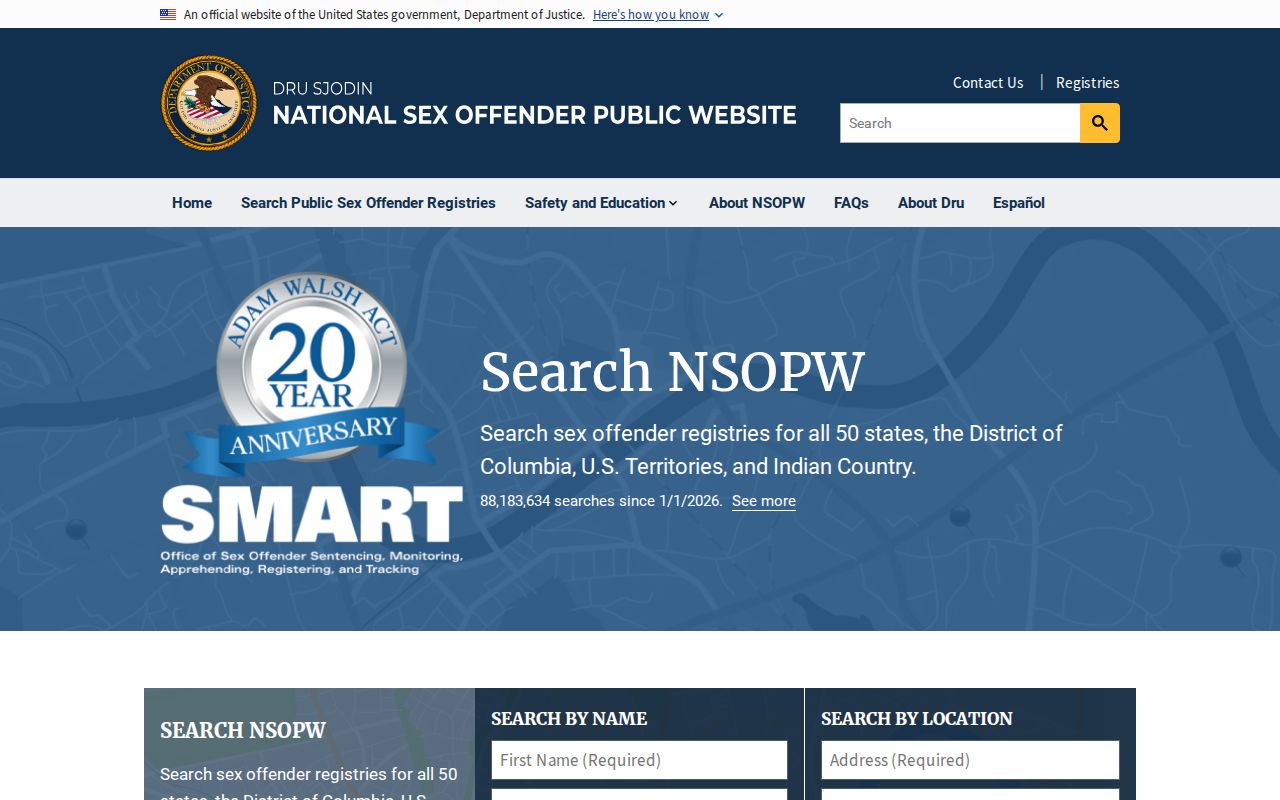 Sarpy County sex offender lookup with NSOPW national search